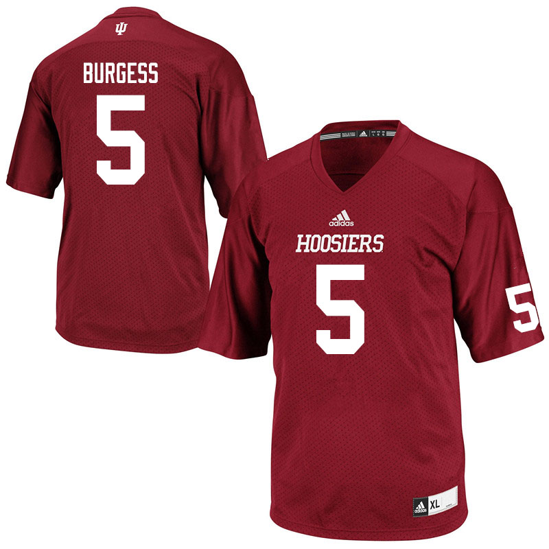 Men #5 Juwan Burgess Indiana Hoosiers College Football Jerseys Sale-Crimson